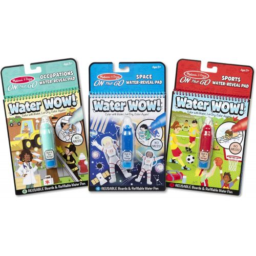  Melissa & Doug Water Wow! 3-Pack (Space, Sports, Occupations)