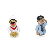 Melissa & Doug Chef Puppet with Detachable Wooden Rod for Animated Gestures & Police Officer Puppet