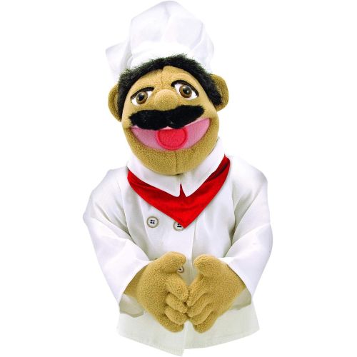  Melissa & Doug Chef Puppet with Detachable Wooden Rod for Animated Gestures & Police Officer Puppet