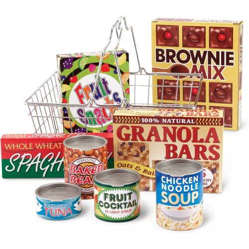  Melissa & Doug Grocery Basket with Play Food