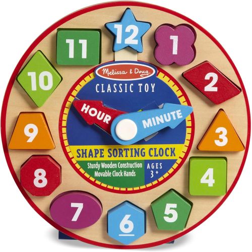  Melissa & Doug Shape Sorting Clock