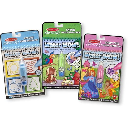  Melissa & Doug Water Wow Bundle: Colors & Shapes, Fairy Tales and Animals