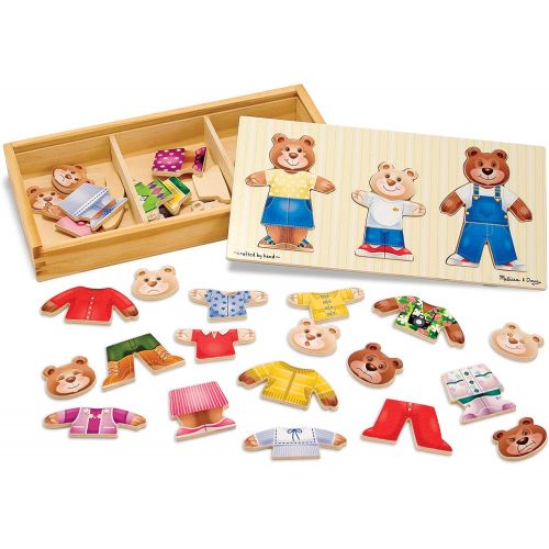  Melissa & Doug Bear Family Dress-Up Puzzle