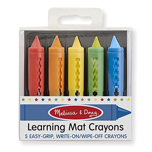  Melissa & Doug Learning Mat Crayons, 5 Colors