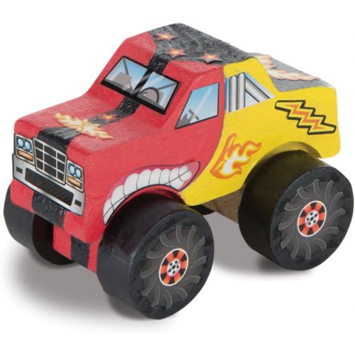  Melissa & Doug Paint & Decorate Your Own Wooden Vehicles Craft Kit 2 Pack  Monster Truck, Train