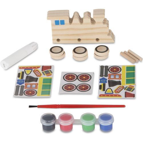  Melissa & Doug Paint & Decorate Your Own Wooden Vehicles Craft Kit 2 Pack  Monster Truck, Train