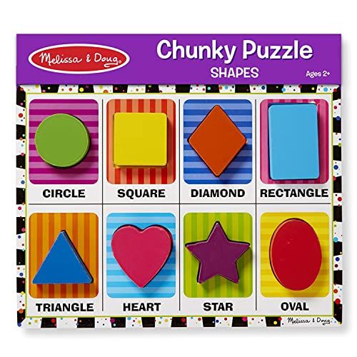  Melissa & Doug Shapes Wooden Chunky Puzzle