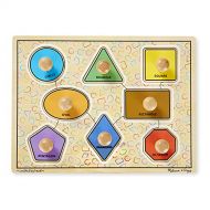 Melissa & Doug Deluxe Jumbo Knob Puzzle - Geometric Shapes