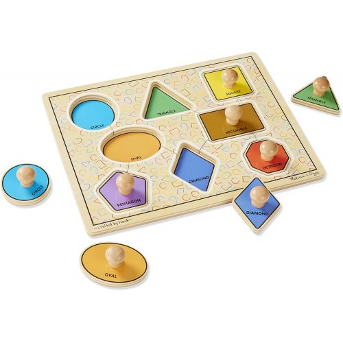  Melissa & Doug Deluxe Jumbo Knob Puzzle - Geometric Shapes