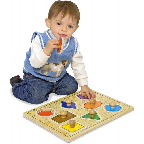  Melissa & Doug Deluxe Jumbo Knob Puzzle - Geometric Shapes