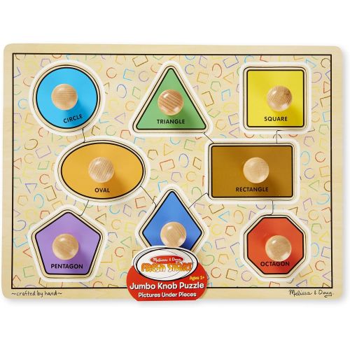  Melissa & Doug Deluxe Jumbo Knob Puzzle - Geometric Shapes