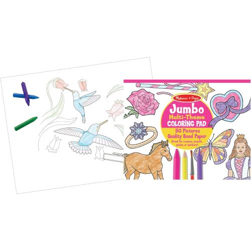  Melissa & Doug Jumbo Coloring Pad - Horses, Hearts, Flowers, and More