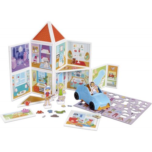  Melissa & Doug Magnetivity Magnetic Building Play Set  Our House with Vehicle (100Piece)