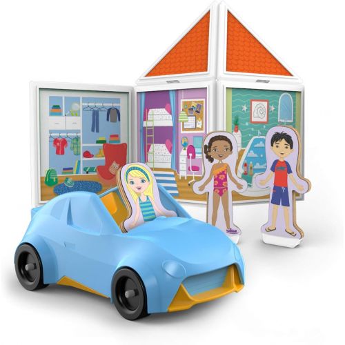  Melissa & Doug Magnetivity Magnetic Building Play Set  Our House with Vehicle (100Piece)