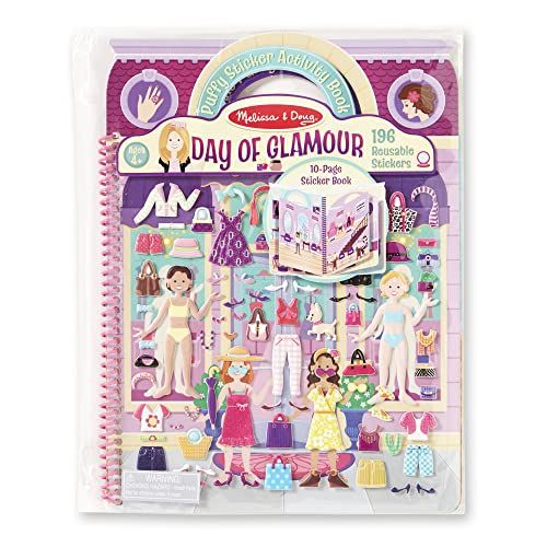  Melissa & Doug Puffy Sticker Activity Book--Day of Glamour