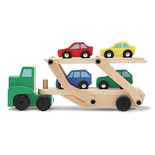  Melissa & Doug Car Carrier Truck & Cars Wooden Toy Set