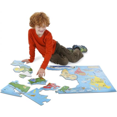  Melissa & Doug World Map Floor Puzzle - 33 Pcs