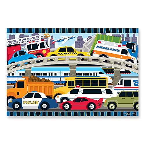  Melissa & Doug 24pc Traffic Jam Floor Puzzle