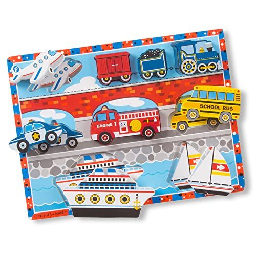  Melissa & Doug Vehicles Chunky Puzzle