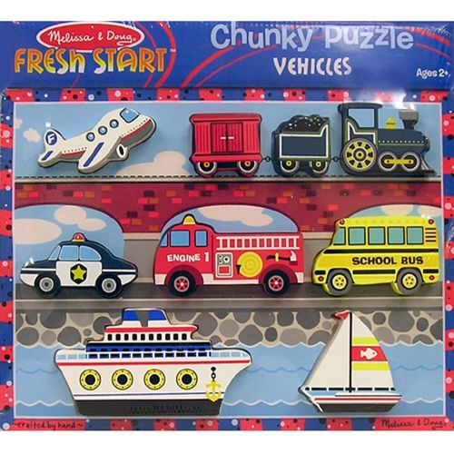  Melissa & Doug Vehicles Chunky Puzzle