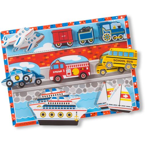  Melissa & Doug Vehicles Chunky Puzzle