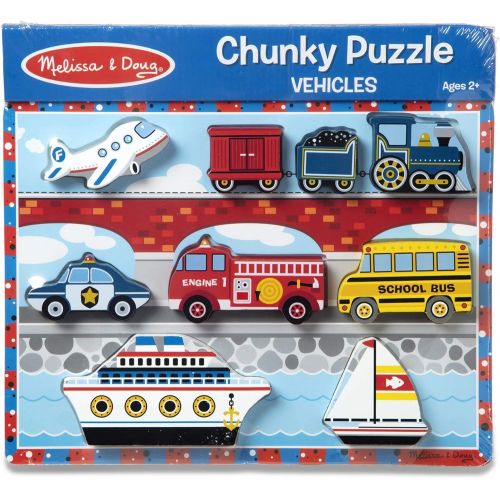  Melissa & Doug Vehicles Chunky Puzzle