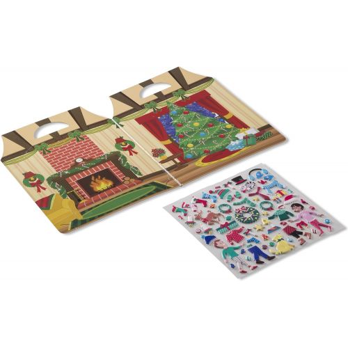  Melissa & Doug Puffy Reusable Sticker Pad Sets -Santas Workshop & Tis the Season Activity Books