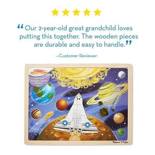  Melissa & Doug 48pc Space Voyage Wooden Jigsaw Puzzle