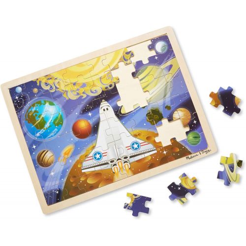  Melissa & Doug 48pc Space Voyage Wooden Jigsaw Puzzle