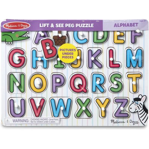  Melissa & Doug See-Inside Alphabet Peg Puzzle