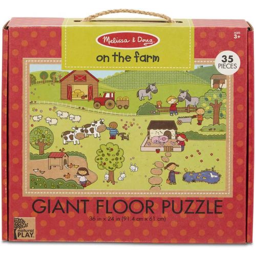  Melissa & Doug Natural Play 35pc Giant Floor Puzzle - On The Farm