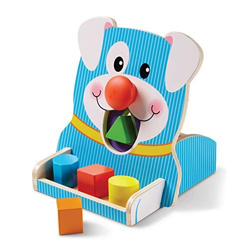  Melissa & Doug First Play Wooden Spin & Feed Shape Sorter