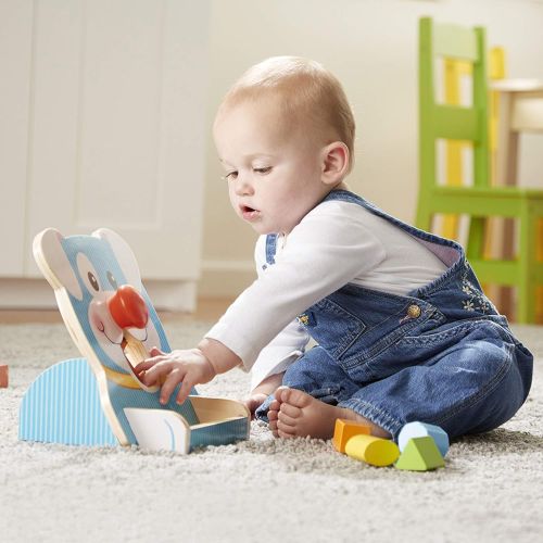  Melissa & Doug First Play Wooden Spin & Feed Shape Sorter