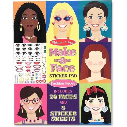  Melissa & Doug Make-a-Face Sticker Pad - Fashion Faces