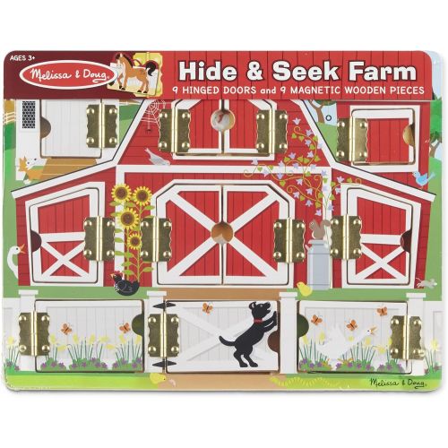  Melissa & Doug Magnetic Farm Hide & Seek Board