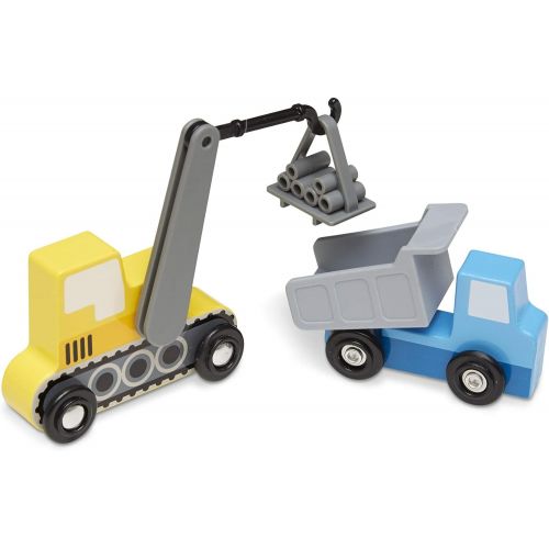  Melissa & Doug Wooden Construction Site Vehicles