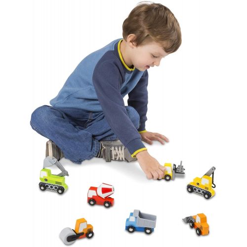  Melissa & Doug Wooden Construction Site Vehicles