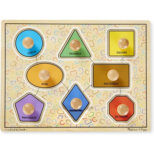  Melissa & Doug Jumbo Knob Puzzles - Shapes and Farm Animals