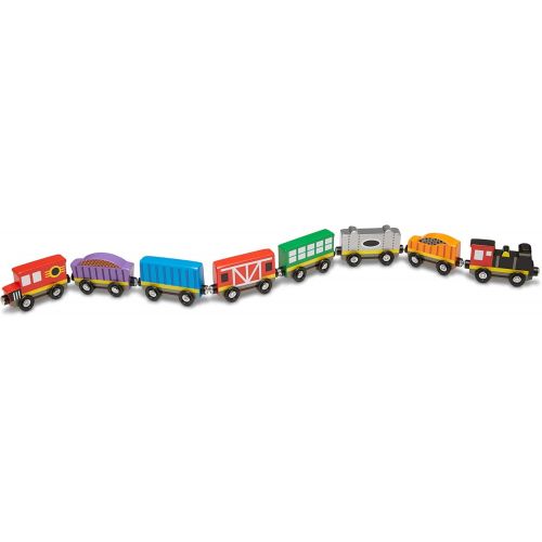  Melissa & Doug Wooden Train Cars