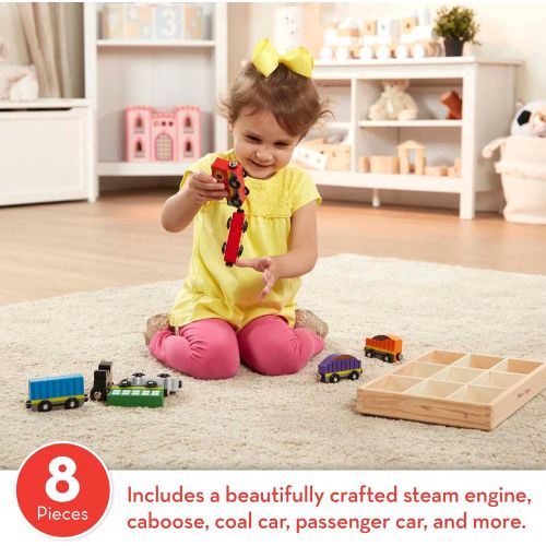  Melissa & Doug Wooden Train Cars