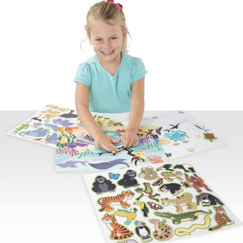  Melissa & Doug Reusable Sticker Bundle - Vehicles, Habitats and Prehistoric Themes