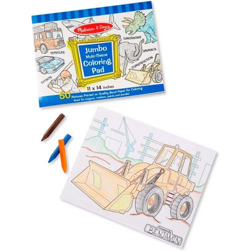  Melissa & Doug Coloring Pad Bundle: Animals, Vehicles and Multi-Theme