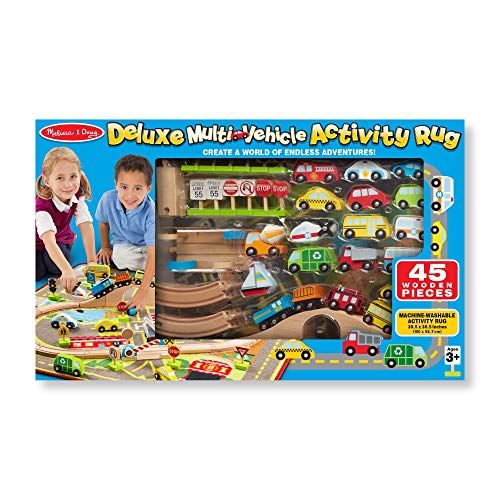  Melissa & Doug Deluxe Multi Vehicle Activity Rug Play Set