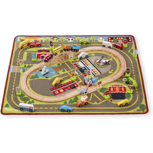  Melissa & Doug Deluxe Multi Vehicle Activity Rug Play Set