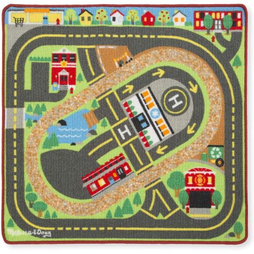  Melissa & Doug Deluxe Multi Vehicle Activity Rug Play Set