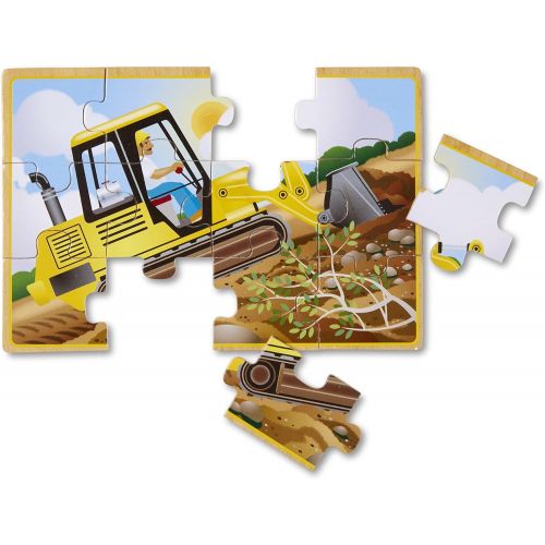  Melissa & Doug Wooden Jigsaw Puzzles in a Box - Construction