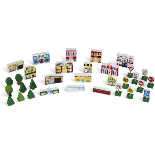  Melissa & Doug Wooden Town Play Set