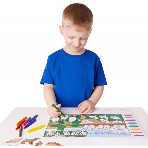 Melissa & Doug Sticker and Coloring Activity Pad 3-Pack  Alphabet, Numbers, Colors and Shapes