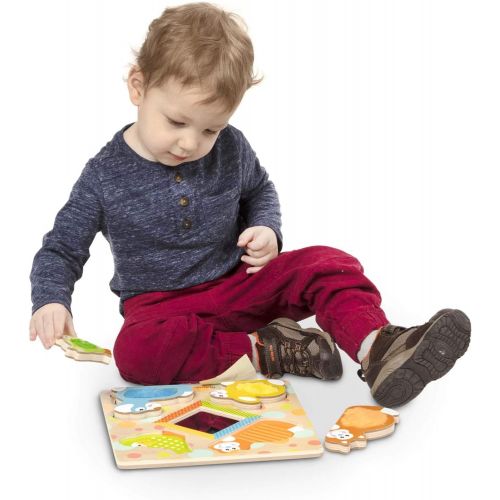  Melissa & Doug FIRST PLAY Touch & Feel Puzzle  Peek-a-Boo Pets