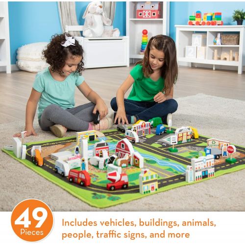  Melissa & Doug Deluxe Road Rug Play Set